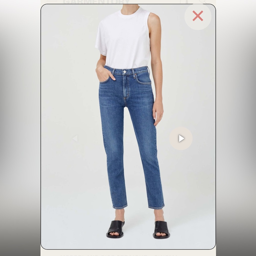 Agolde Merrel mid rise straight jeans in Casper. Size 25